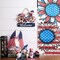 4th of July Front Door Decorations – 9-Inch Wooden Patriotic Wreath with Red, White & Blue Americana “Welcome USA” Sign, Perfect for Memorial Day, Independence Day, Labor Day, and Veterans Day Indoor Décor